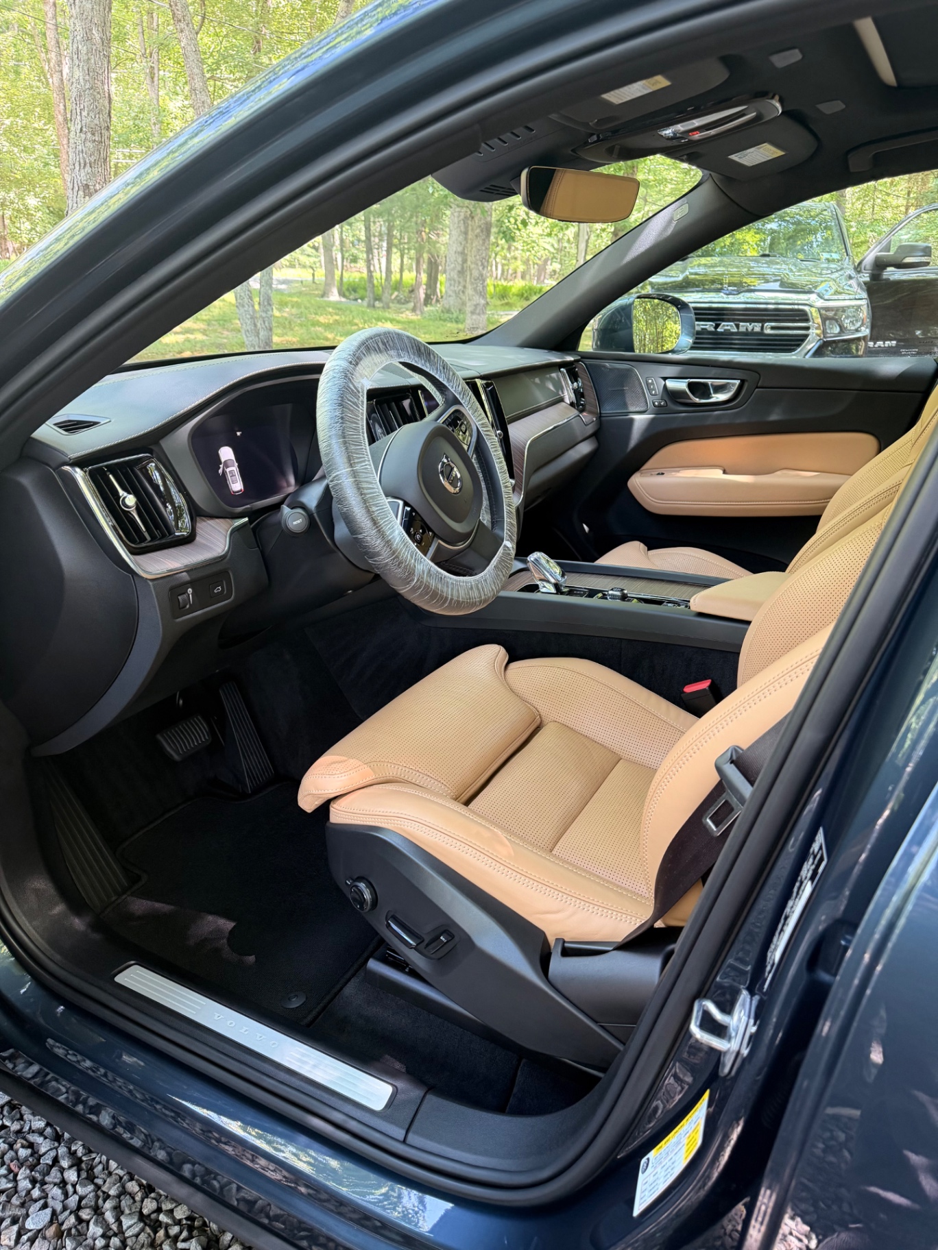 Volvo XC60 tan leather front interior after detail
