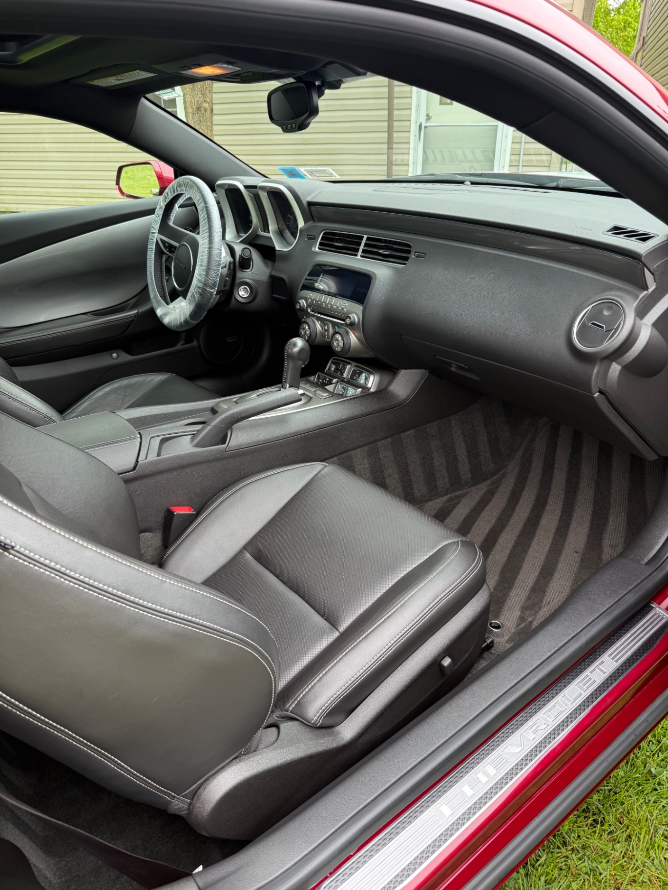 Chevrolet Camaro passenger-side interior after full detail